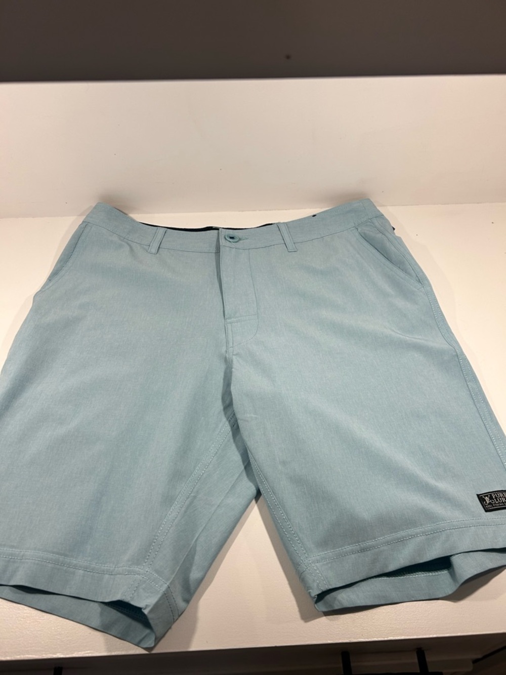 Pure Lure Fishing Shorts Mens 32 Blue Performance Quick Dry Stretch Lightweight